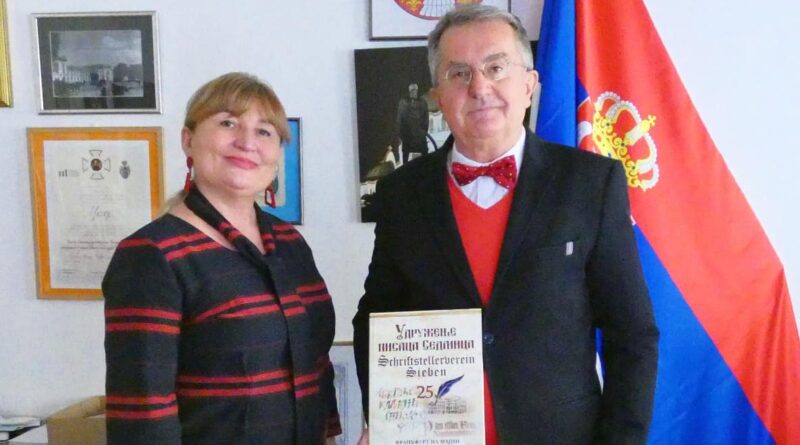 Ambasadoru Srbije u Beču dr Nebojši Rodiću uručena nagrada „Mina Karadžić”